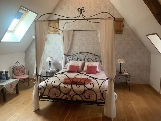 Superior Tek Büyük Yataklı Oda, Banyolu/Duşlu, Bahçe Manzaralı (Chambre Baldaquin)