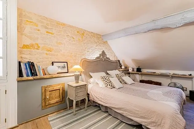 Luxury Tek Büyük Yataklı Oda, Banyolu/Duşlu, Bahçe Manzaralı (Chambre Granit)