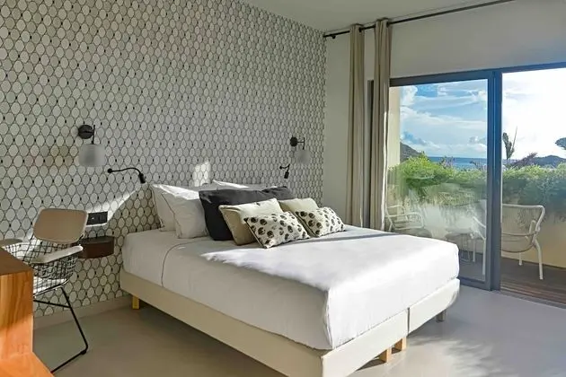 Deluxe Tek Büyük Yataklı Oda, Teras, Deniz Manzaralı