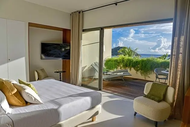 Deluxe Tek Büyük Yataklı Oda, Teras, Deniz Manzaralı