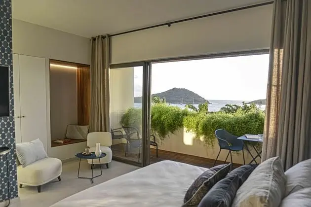 Deluxe Tek Büyük Yataklı Oda, Teras, Deniz Manzaralı