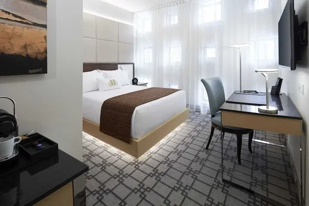 Premium Oda, 1 Büyük (Queen) Boy Yatak, Engellilere Uygun (Un Lit Queen 350 SQFT 32 SQM)