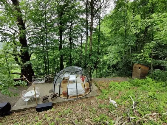 Comfort Çadır, Özel Banyo (Dôme transparent)