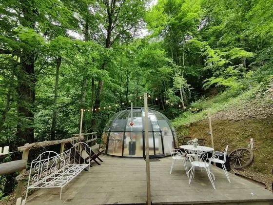 Comfort Çadır, Özel Banyo (Dôme transparent)