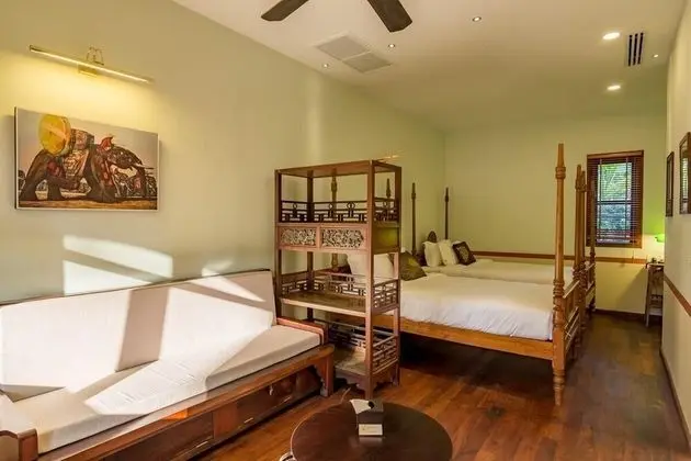 Deluxe Dört Kişilik Oda, Bahçe Manzaralı