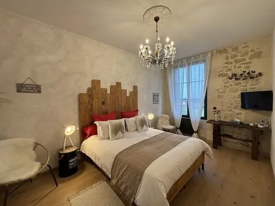 Chambre Cosy salle de bain privative séparée, vue vignoble