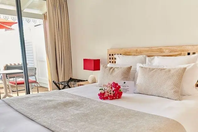 Chambre Supérieure Double ou avec lits jumeaux, 2 lits une place, vue mer, bac à punch, terrasse