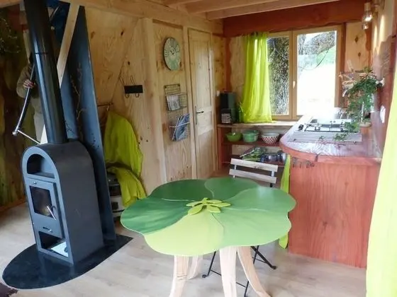 Ağaç Ev, Özel Banyo, Dağ Manzaralı (La Cabane des Cerfs )