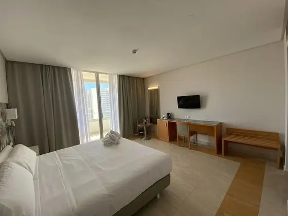 Tek Büyük Yataklı Oda, Balkon, Havuz Manzaralı