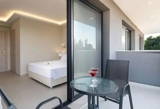Deluxe Tek Büyük Yataklı Oda, Balkon, Bahçe Manzaralı