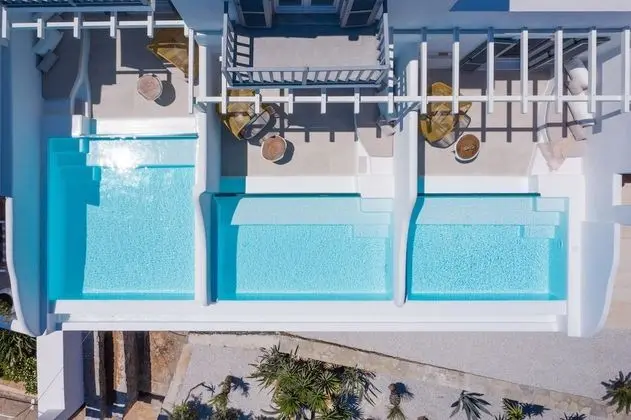 Sea View Junior Suite, Heated Private Infinity Pool with Glass Wall