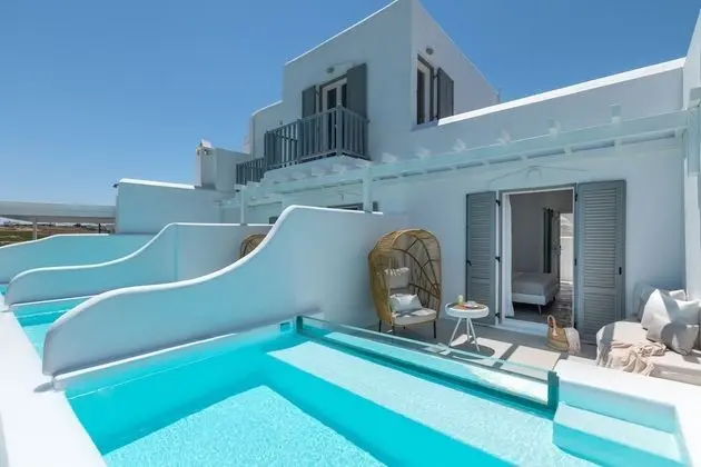 Sea View Junior Suite, Heated Private Infinity Pool with Glass Wall