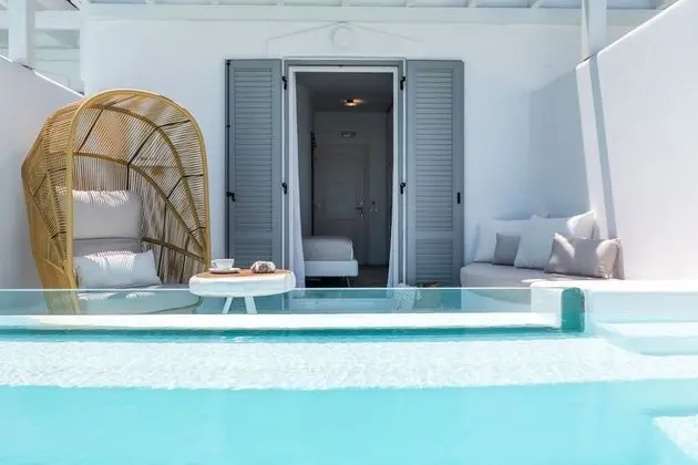 Sea View Junior Suite, Heated Private Infinity Pool with Glass Wall