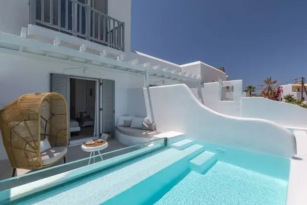 Sea View Junior Suite, Heated Private Infinity Pool with Glass Wall