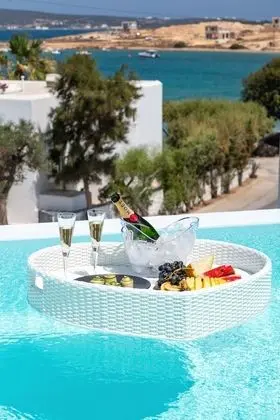 Sea View Junior Suite, Heated Private Infinity Pool with Glass Wall