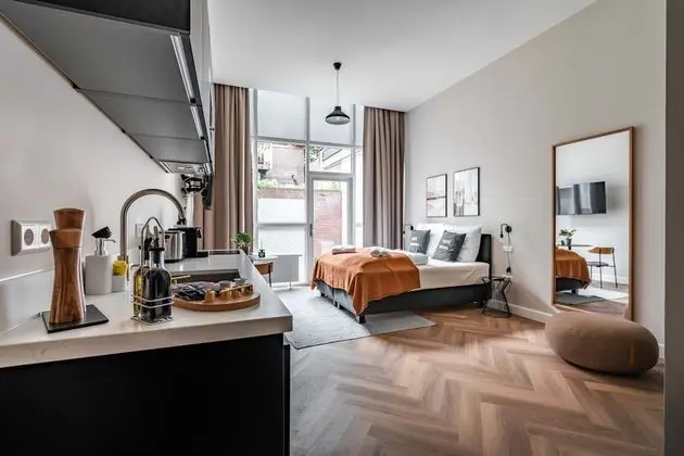 Apart Daire, 1 Büyük (Queen) Boy Yatak (Den Haag Keizerstraat | Suite L with )
