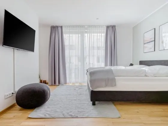 Apart Daire, 1 Büyük (Queen) Boy Yatak, Bahçe Manzaralı (Dresden Wallstr | Suite L + Terrace)