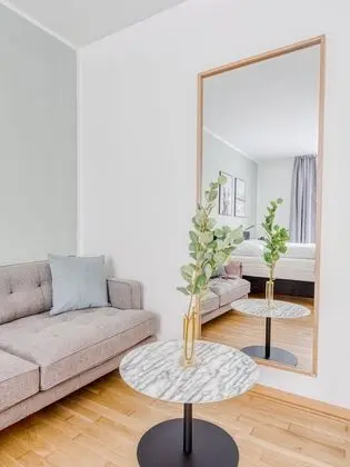Apart Daire, 1 Büyük (Queen) Boy Yatak, Bahçe Manzaralı (Dresden Wallstr | Suite L + Terrace)