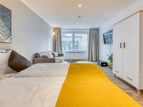 Apart Daire, 1 Büyük (Queen) Boy Yatak (Essen Kibbelstr | Suite XL + Sofa Bed)