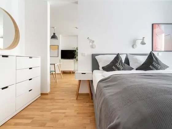Apart Daire, 1 Büyük (Queen) Boy Yatak ve Çekyat (limehome Leipzig Jahnallee | Suite L )