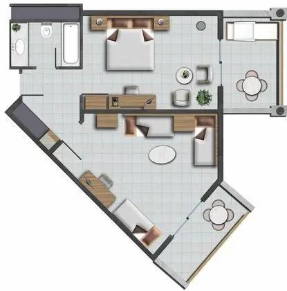 Family Süit, 2 Yatak Odası, Bahçe Manzaralı