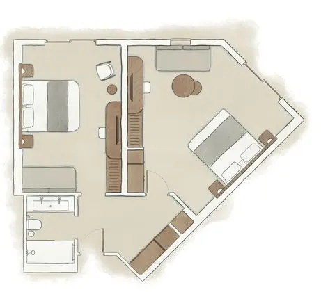 Family Süit, 2 Yatak Odası, Bahçe Manzaralı