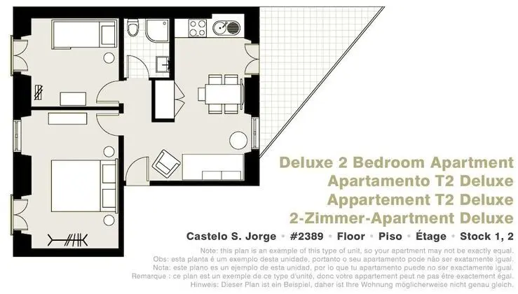 Deluxe Apart Daire, 2 Yatak Odası