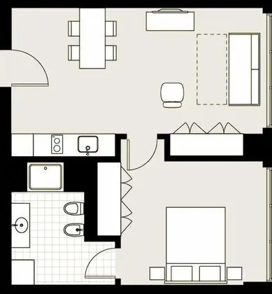 Apart Daire, 1 Yatak Odası