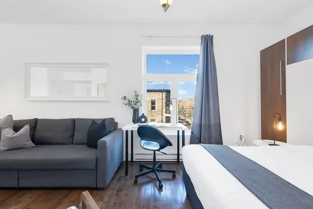 City Stüdyo, 1 Büyük (Queen) Boy Yatak ve Çekyat, Veranda, Şehir Manzaralı (Mont-Royal 301)