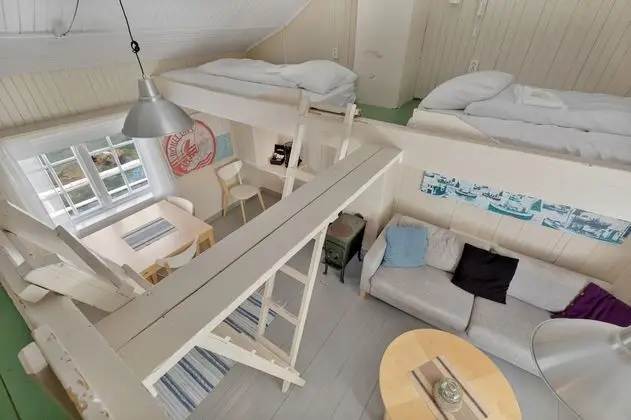 Traditional Cabin, sleeping loft with ladder