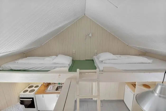 Traditional Cabin, sleeping loft with ladder