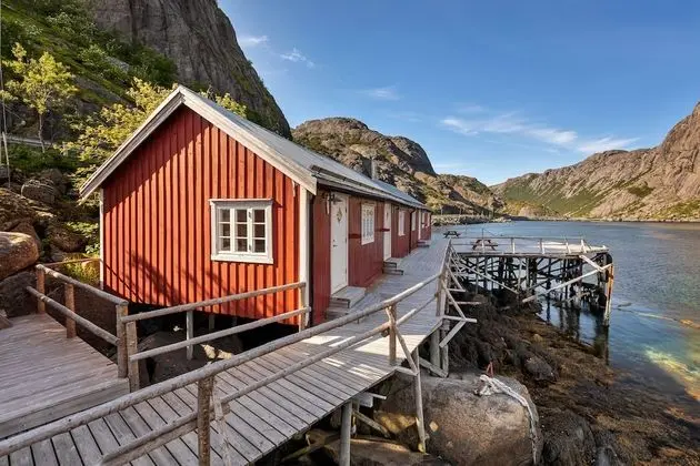 Traditional Cabin, sleeping loft with ladder