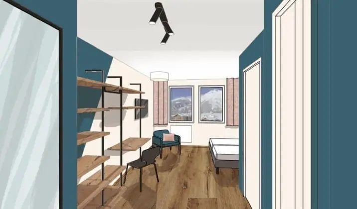 Tek Büyük Yataklı Oda, Dağ Manzaralı