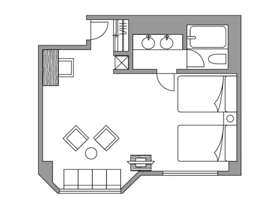 Deluxe İki Ayrı Yataklı Oda, Sigara İçilmez (Luigans 7F 44m2)