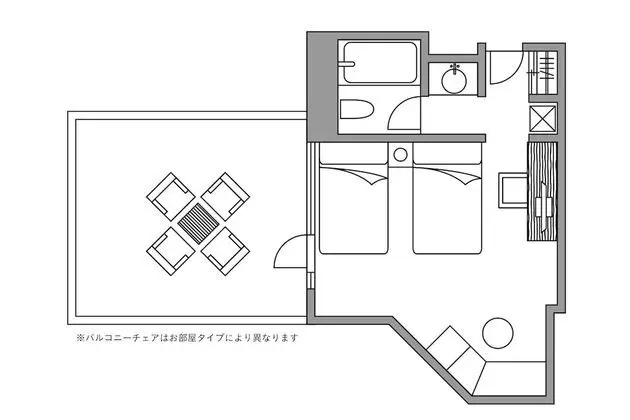 Grand İki Ayrı Yataklı Oda, Sigara İçilmez, Balkon (5-6F 34m2)