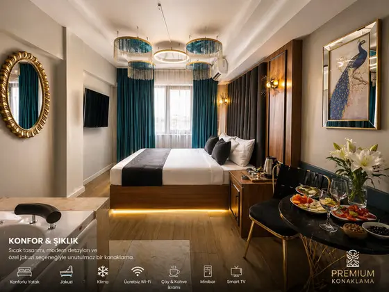 Jakuzili Standart Oda,Sokak Manzaralı,Jakuzili