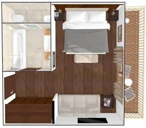 Deluxe Tek Büyük Yataklı Oda, 1 Yatak Odası