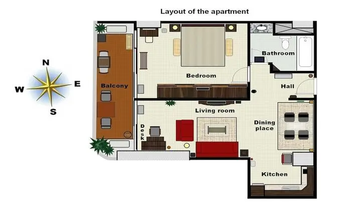 Apart Daire, 1 Yatak Odası, Engellilere Uygun, Balkon