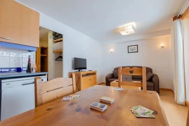 Studio + coin montagne vue piste - 4 à 5 personnes