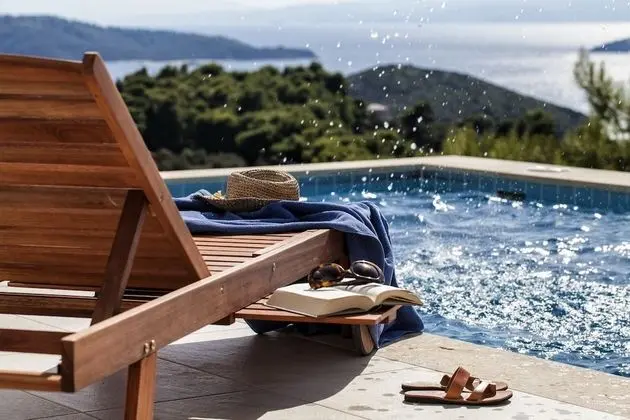Deluxe Villa, 3 Yatak Odası, Kişiye Özel Havuzlu, Deniz Manzaralı