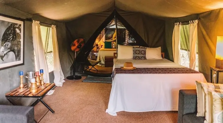 Family glamping suite bordering wilpattu with guided bush walk