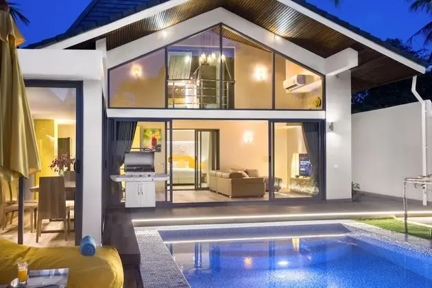 Deluxe Villa, 2 Yatak Odası, Havuz Manzaralı, Plaj Kenarı