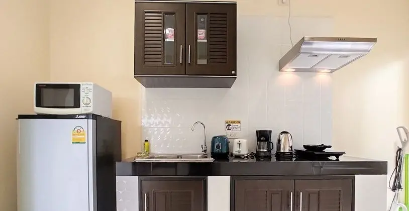 Family Bungalov, Küçük Mutfak, Bahçe Manzaralı