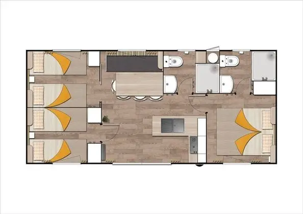 Family Karavan, 3 Yatak Odası, Teras