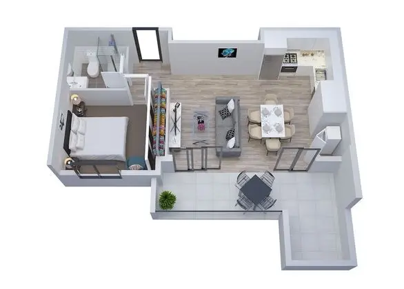 Deluxe Apart Daire, 1 Yatak Odası