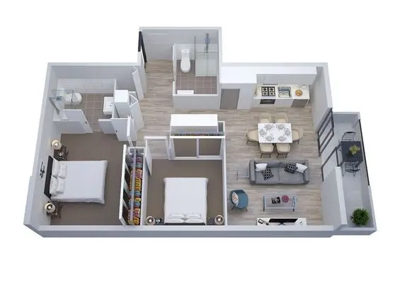 Deluxe Apart Daire, 2 Yatak Odası