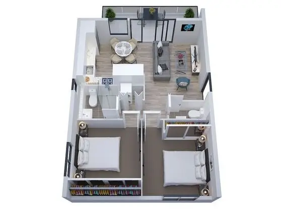 Standard Apart Daire, 2 Yatak Odası