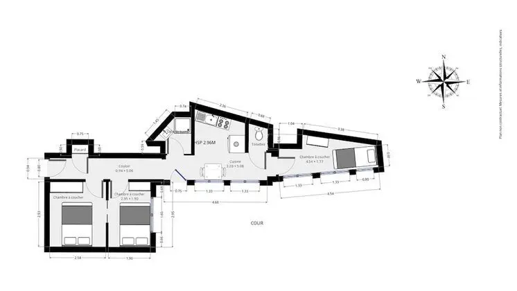 Classic Apart Daire, Banyolu/Duşlu, Avlu Manzaralı (Champs Elysées)