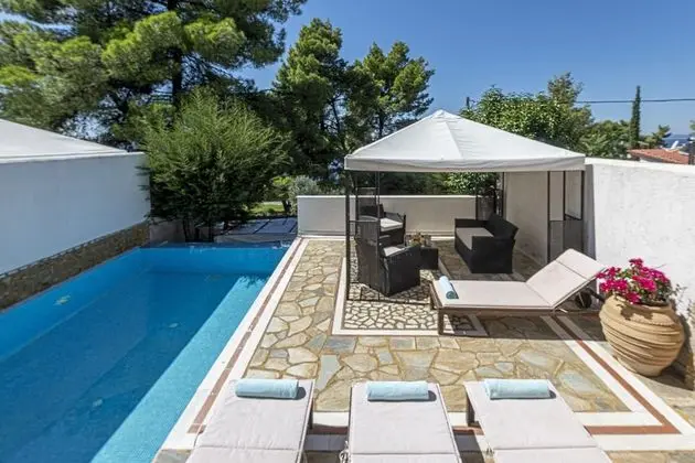 Executive Villa, 4 Yatak Odası, Kişiye Özel Havuzlu, Havuz Manzaralı (Artemis)