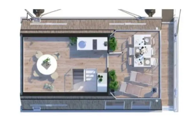 Dubleks, 2 Yatak Odası, Teras (Houseboat)